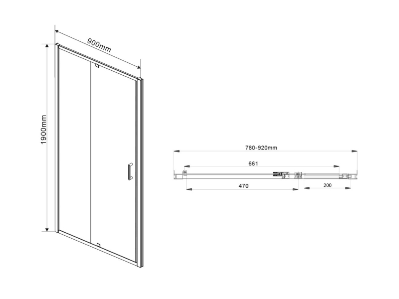 Купить Душевая дверь Vincea Intra VDP-1I8090CH, 80/90 см, распашная, стекло шиншилла, хром