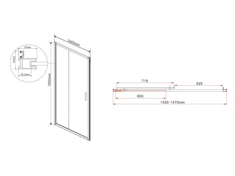 Купить Душевая дверь Vincea Garda VDS-1G 145 см раздвижная, стекло шиншилла, хром, VDS-1G145CH