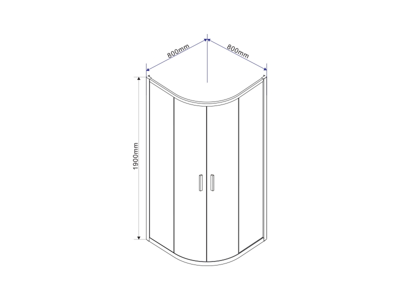 Купить Душевой уголок Vincea Garda VSQ-1G800CH, 80 x 80 см, четверть круга, дверь раздвижная, стекло шиншилла, хром