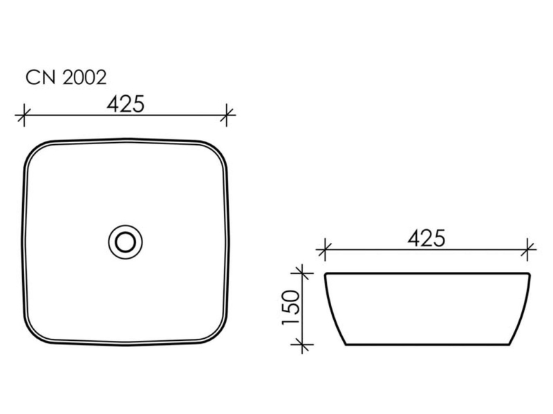 Купить Раковина Ceramica Nova Form CN2002 41 x 41 x 14.5 см, накладная, без перелива