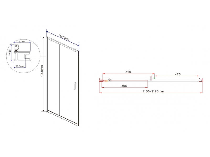 Купить Душевая дверь Vincea Garda VDS-1G 115 см раздвижная, стекло прозрачное, хром, VDS-1G115CL