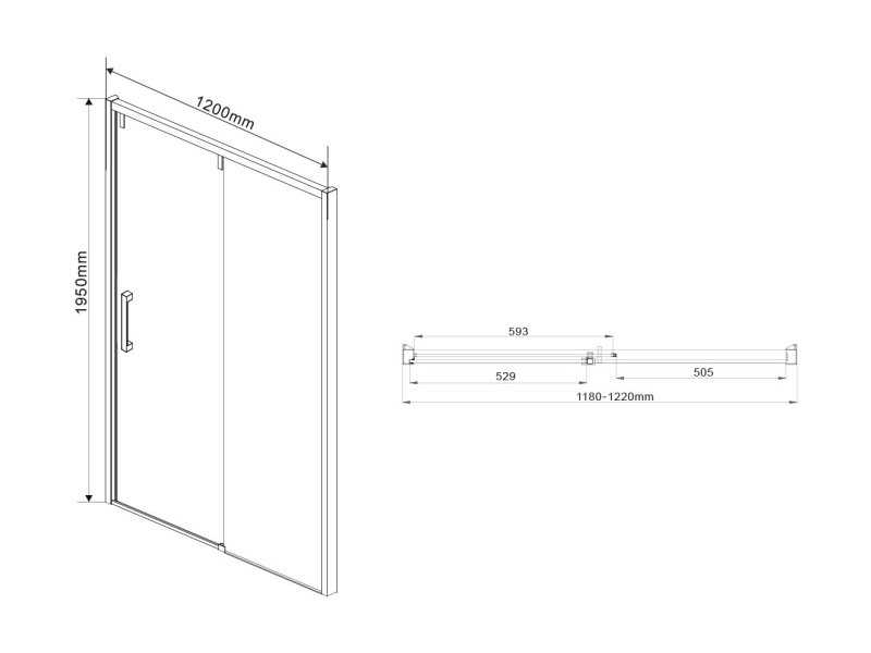 Купить Душевая дверь Vincea Lugano VDS-1L120CLB, 120 см, раздвижная, стекло прозрачное, черный