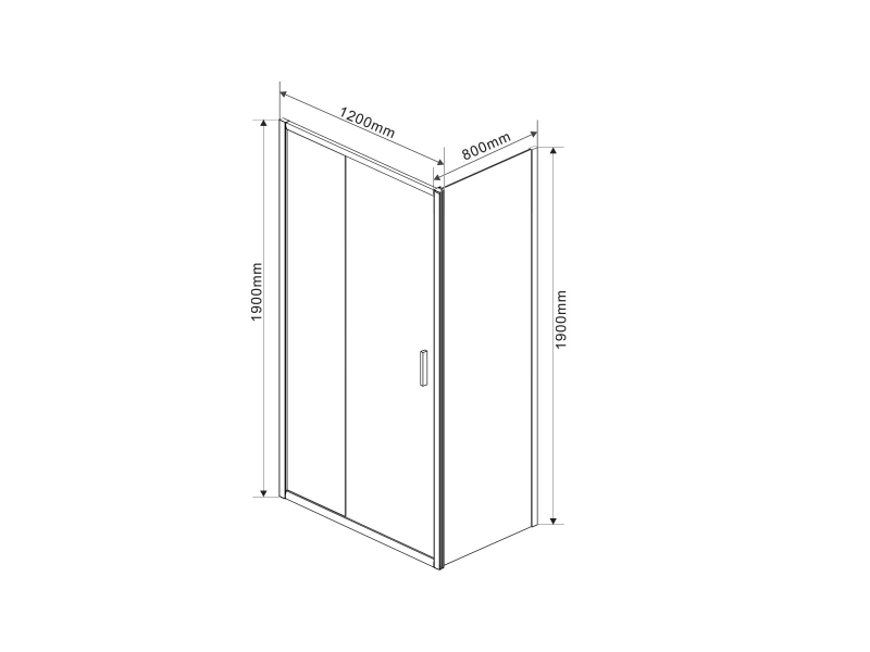 Купить Душевой уголок Vincea Garda VSR-1G8012CLB, 120 x 80 см, прямоугольный, дверь раздвижная, стекло прозрачное, черный