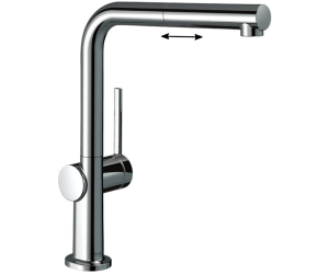 Кухонный смеситель Hansgrohe Talis M54, с вытяжным изливом, хром, 72808000