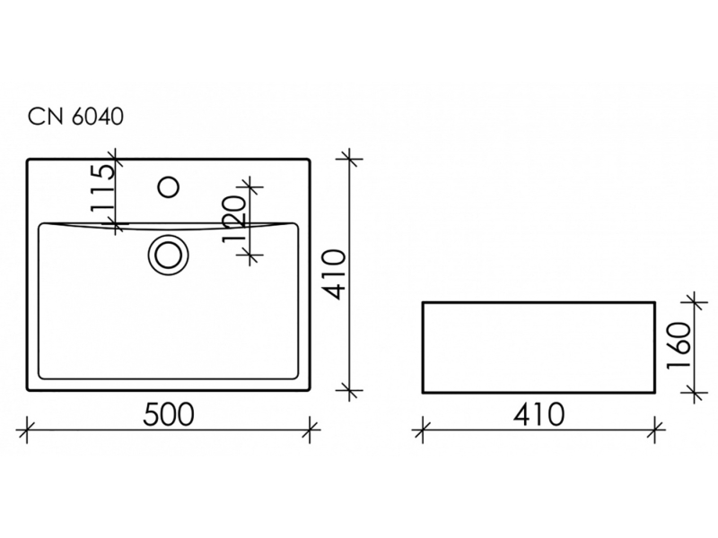 Купить Раковина Ceramica Nova Element, 50 х 41 х 16 см, цвет белый, CN6040