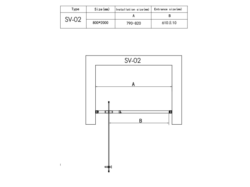 Купить Душевая дверь RGW SV-02 B 06320208-14 80 х 200 см распашная, стекло прозрачное, черный