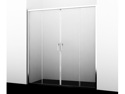Душевая дверь WasserKRAFT 45S08 cтекло прозрачное, 150 x 190 см