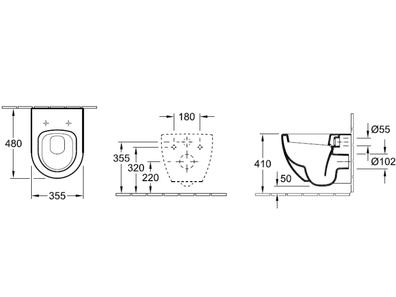 Купить Подвесной унитаз Villeroy&Boch Subway 6604 10R2