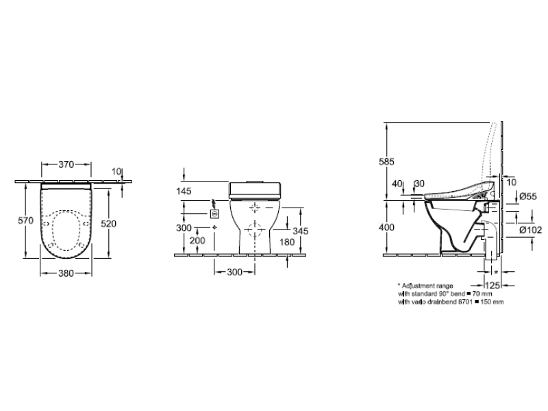 Купить Приставной унитаз Villeroy&Boch Subway 6607 10R2