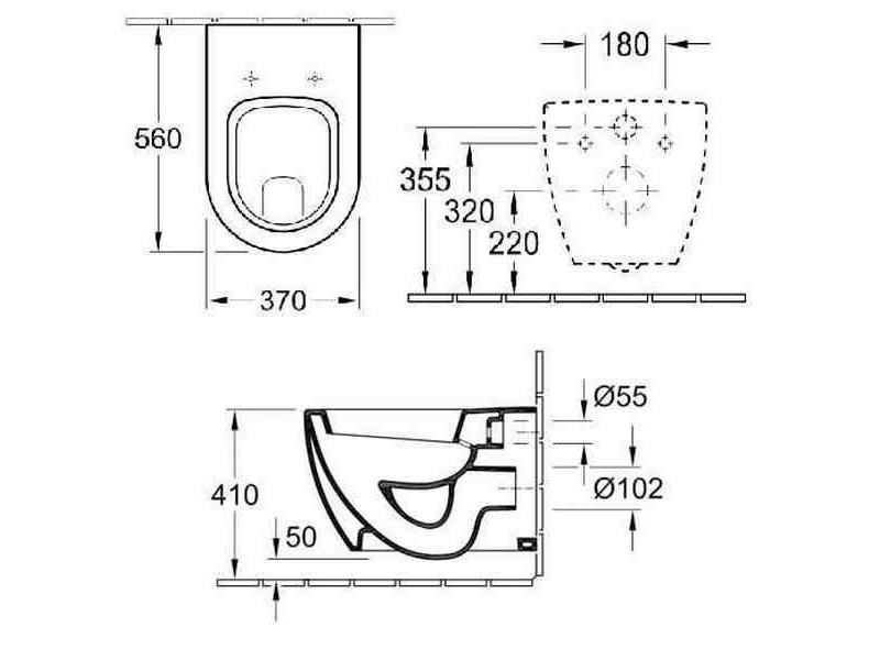 Купить Подвесной унитаз Villeroy&Boch Subway 2.0 6603 10 с полкой