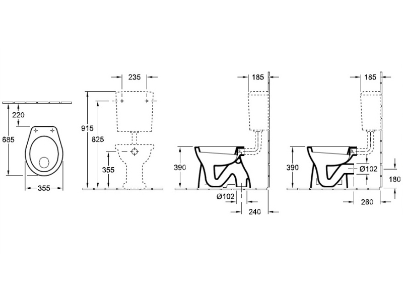 Купить Напольный унитаз Villeroy&Boch O.novo 7619