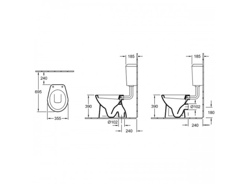 Купить Напольный унитаз Villeroy&Boch O.novo 7618 0101