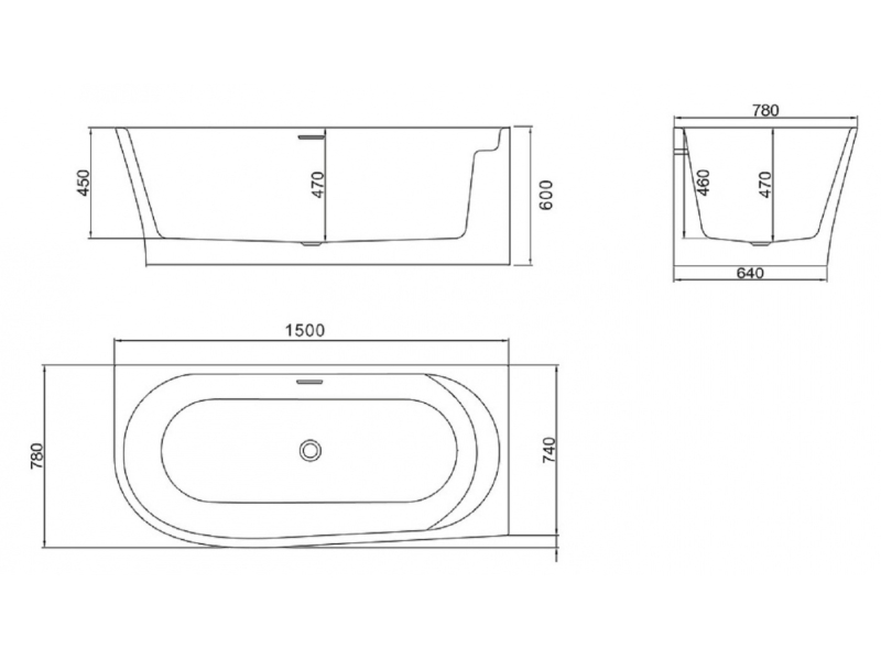 Купить Ванна акриловая BelBagno BB410-1500-780-L/R, 150 х 80 см