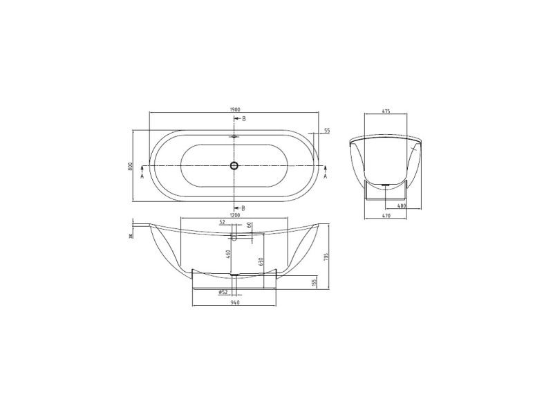 Купить Ванна Villeroy&Boch MY NATURE UBA190NAT9E0V-01.61