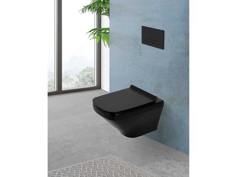 Купить Унитаз подвесной BelBagno Sela безободковый, цвет черный матовый, BB3201CHR-MB