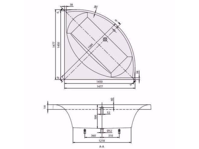 Купить Квариловая ванна Villeroy&Boch Squaro 145 x 145 см, BQ145SQR3V-01