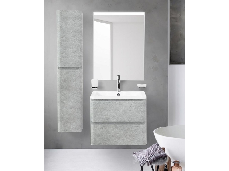 Купить Тумба под раковину BelBagno Albano 70, подвесная, цвет Cemento Verona Grigio, Albano-700-2C-SO-CVG