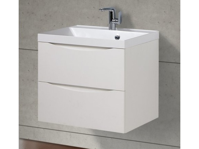 Купить Тумба под раковину BelBagno Marino MARINO-650-2C-SO-BL-P, 65 х 45 х 55 см, Bianco Lucido - белый глянец