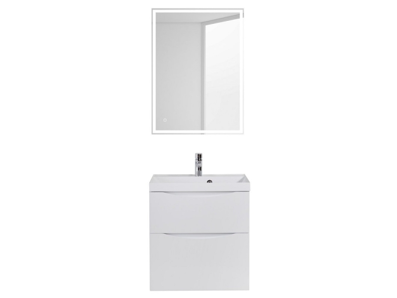 Купить Тумба под раковину BelBagno Marino 60 см, Bianco Lucido - белый глянец, MARINO-H60-600-2C-SO-BL-P