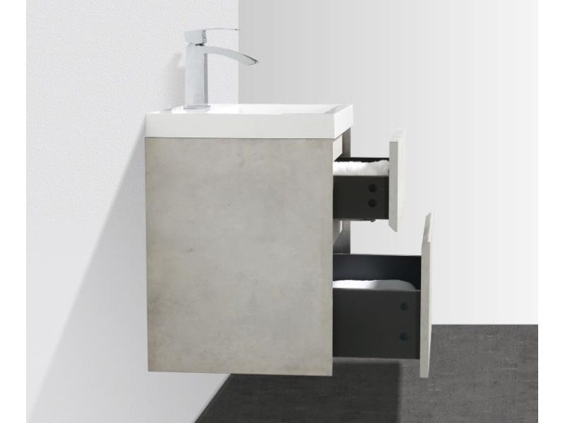 Купить Тумба под раковину BelBagno Pietra Mini PIETRA MINI-500AS-2C-SO-SCM 50 см, серый (Stucco Cemento)