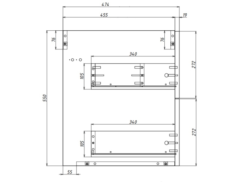 Купить Тумба под раковину Art&Max AM-Platino-580-2C-SO-BM, 58 см подвесная, белый матовый