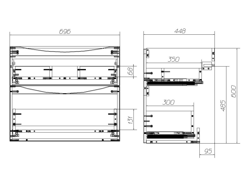 Купить Тумба под раковину BelBagno Marino 70 см, Rovere Moro - коричневый дуб, MARINO-H60-700-2C-SO-RW-P