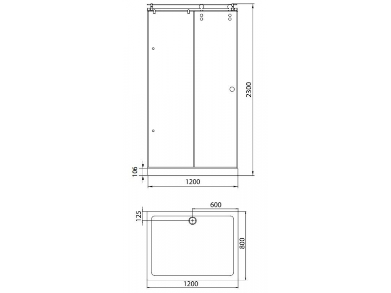 Купить Душевой уголок Aquanet Gamma 1208-12 L/R 120 x 80 x 230 см, стекло прозрачное (166780/171028)