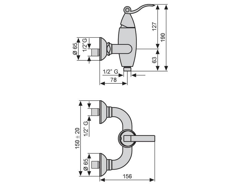 Купить Смеситель для душа Emmevi Abel 39002OR, золото