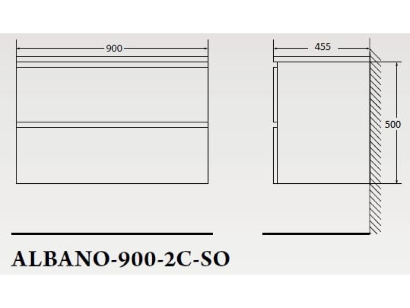 Купить Тумба под раковину BelBagno Albano-900 ALBANO-900-2C-SO-RNG искусственный камень, цвет коричневый