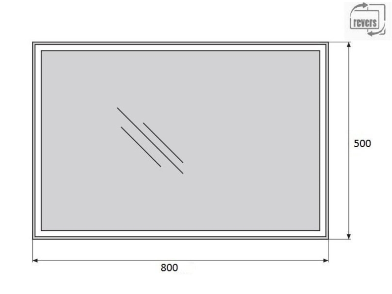 Купить Зеркало BelBagno SPC-GRT-500-800-LED-BTN 50 x 80 см со встроенным светильником и кнопочным выключателем