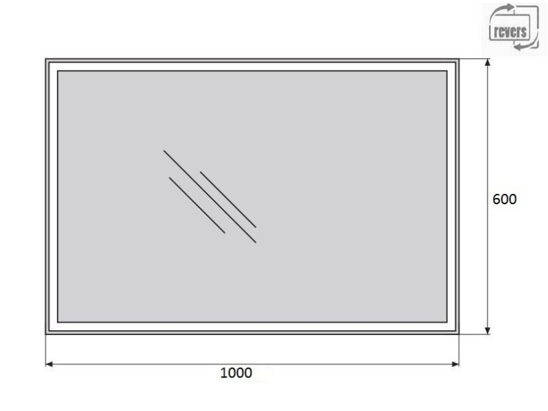 Купить Зеркало BelBagno SPC-GRT-1000-600-LED-TCH 100 x 60 см со встроенным светильником и сенсорным выключателем