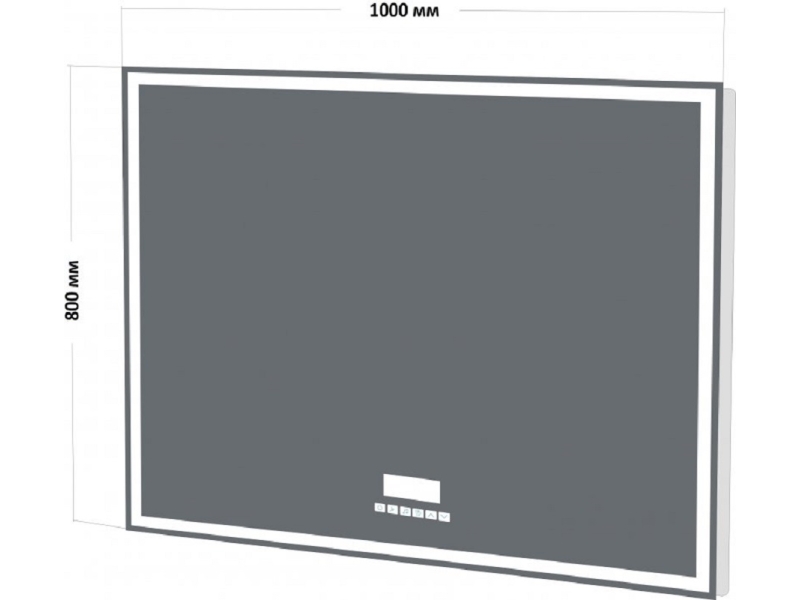 Купить Зеркало BelBagno SPC-GRT-1000-800-LED-TCH-RAD 100 x 80 см со встроенным светильником, сенсорным выключателем, bluetooth, цифровым термометром, радио