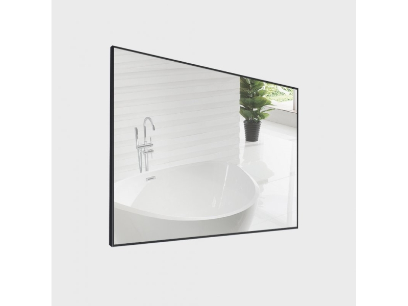 Купить Зеркало BelBagno SPC-AL-600-800 Nero, 60 х 80 см, алюминиевая рама чёрная