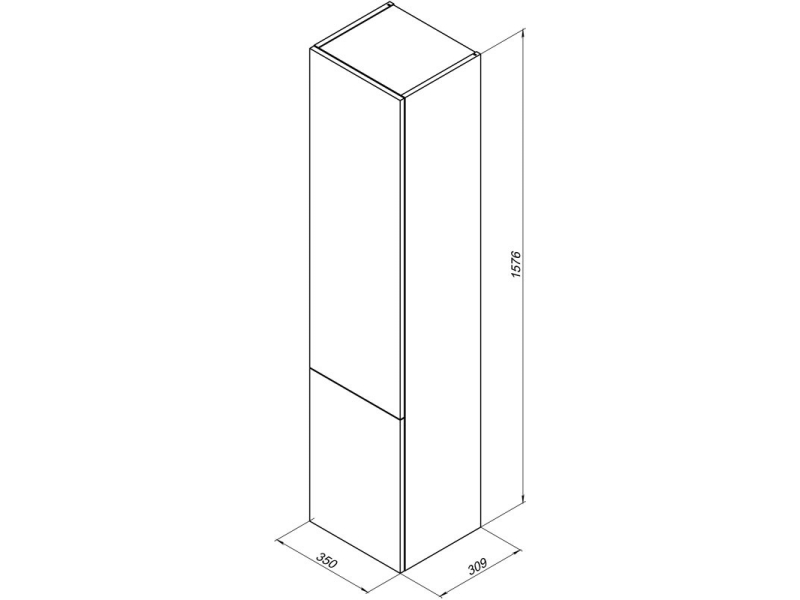 Купить Пенал Aquanet Алвита 35 L/R, подвесной, белый, 00255868/00235359