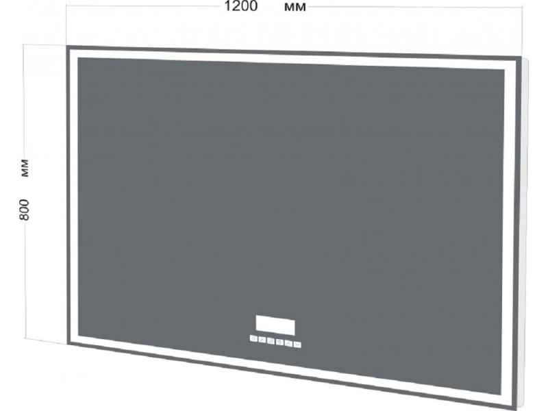 Купить Зеркало BelBagno SPC-GRT-1200-800-LED-TCH-RAD 120 x 80 см со встроенным светильником, сенсорным выключателем, bluetooth, цифровым термометром, радио