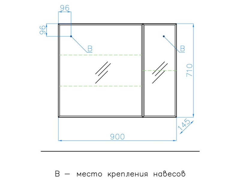 Купить Зеркальный шкаф Style Line Берлин 90 СС-00002250, 90 см, подвесной, соната