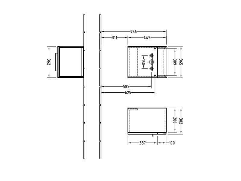 Купить Тумба под раковину Villeroy&Boch Verity Design B017 01 DH