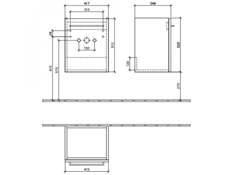 Купить Тумба под раковину Villeroy&Boch Avento A887 00B4, цвет Crystal White