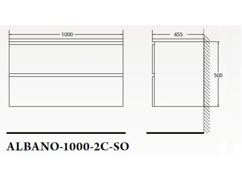 Купить Тумба под раковину BelBagno Albano-1000 ALBANO-1000-2C-SO-RNG искусственный камень, цвет коричневый