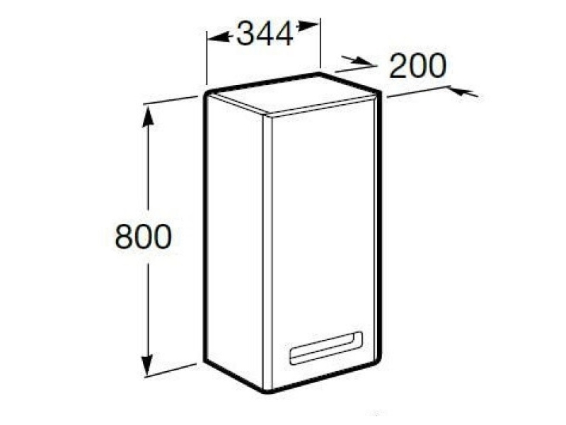 Купить Шкаф Roca Gap 35 см, подвесной, правый, бежевый, 856527575