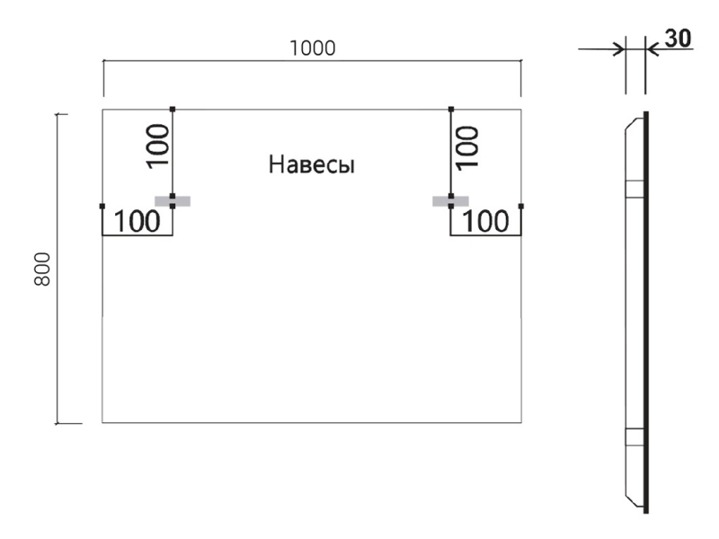 Купить Зеркало Vincea 100х80см, LED c сенсорным выключателем, диммером и функцией антизапотевания, VLM-3VN100-2