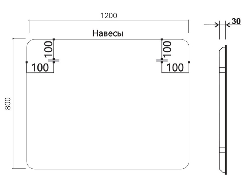 Купить Зеркало Vincea 120х80см, LED c сенсорным выключателем, диммером и функцией антизапотевания, VLM-3MA120-2