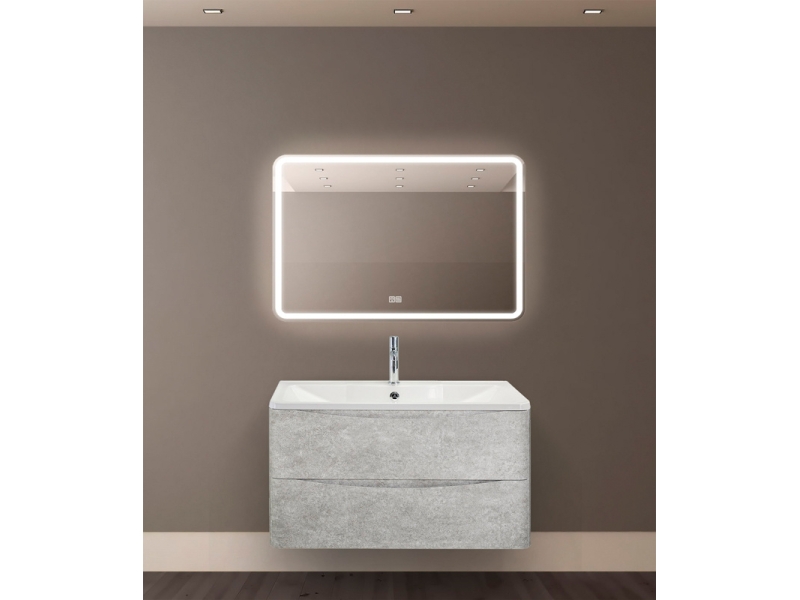 Купить Зеркало BelBagno Marino SPC-MAR-900-600-LED-TCH-WARM 90 см, светодиодная подсветка, с сенсорным выключателем, с подогревом