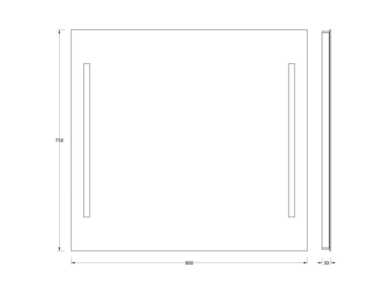 Купить Зеркало EVOFORM Ledline BY 2118 с 2-мя встроенными LED-светильниками 10,5 W 90х75 cм