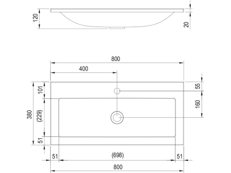 Купить Мебельная раковина Ravak Clear 80, белый, XJJ01180000