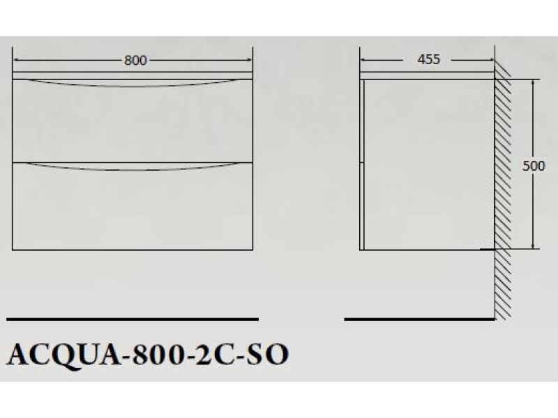 Купить Тумба под раковину BelBagno Acqua-800 ACQUA-800-2C-SO-RVB искусственный камень, цвет бежевый