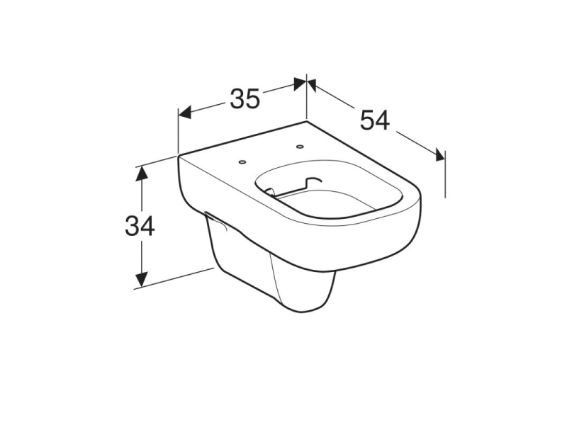 Купить Подвесной унитаз Geberit Smyle, безободковый, белый, 500.210.01.1