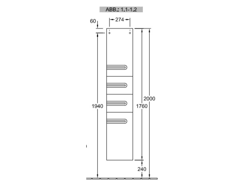 Купить Пенал Villeroy&Boch Joyce B869 01MP