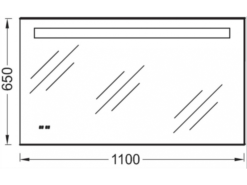 Купить Зеркало Jacob Delafon 110 см, с подсветкой и защитой от запотевания, EB1431-NF