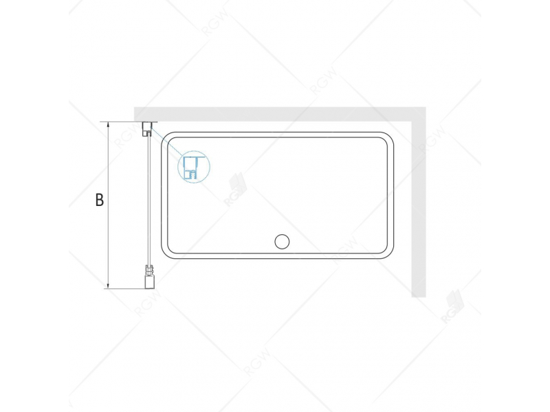 Купить Душевой уголок RGW CL-48 В 32094891-14 110 х 90 см, дверь раздвижная, стекло прозрачное, черный